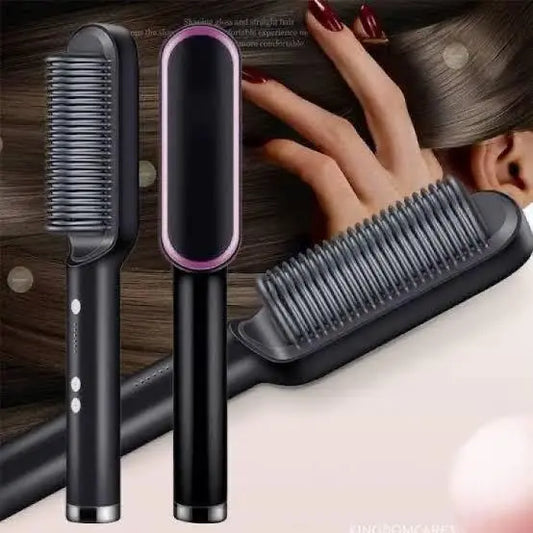 2 in 1 Hair Straightener Brush - paktronic.store