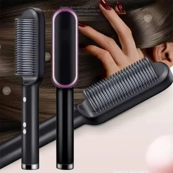 2 in 1  Hair Straightener Brush - paktronic.store